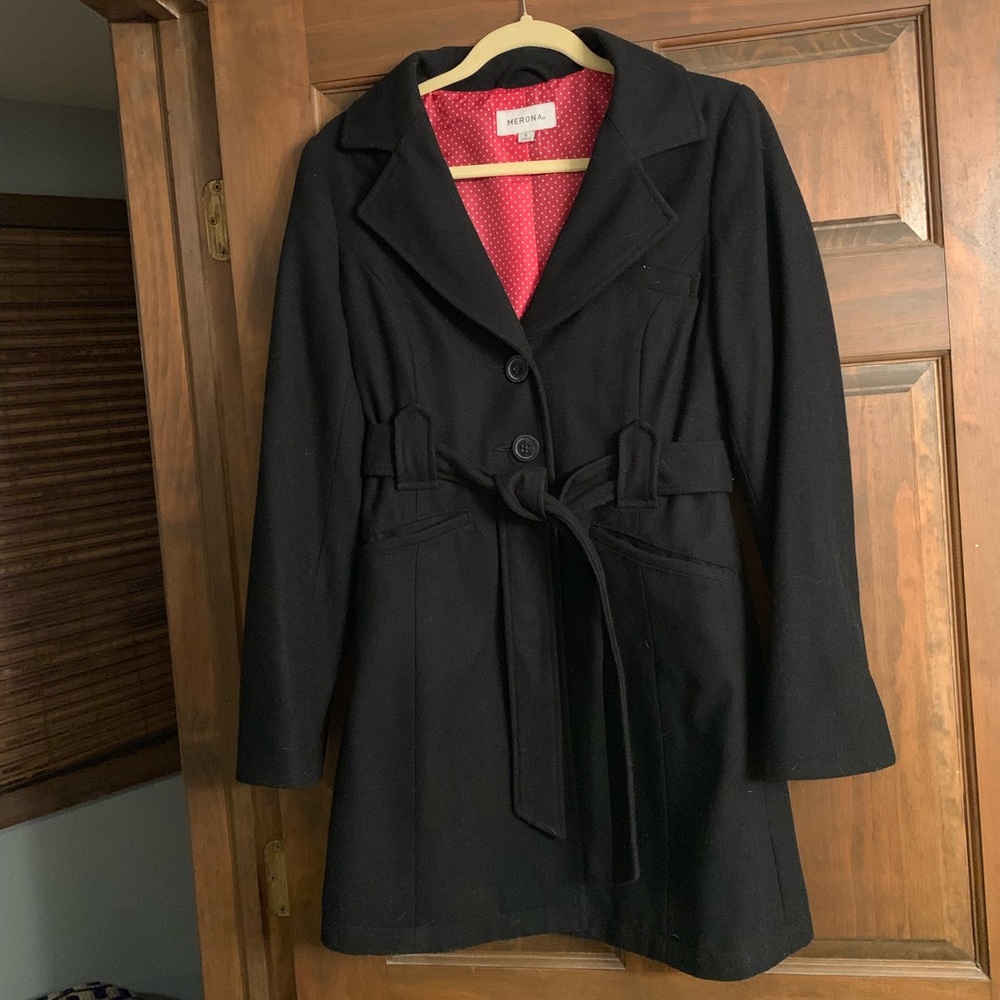 Merona black pea coat